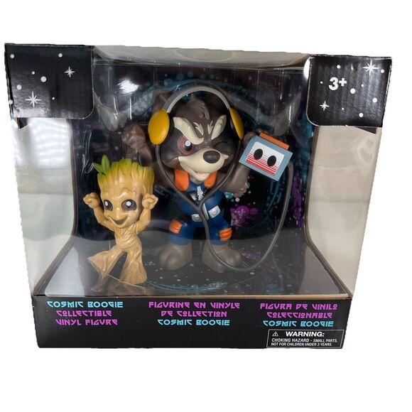 NEW Marvel WonderGround Maria Stuckey Cosmic Boogie Rocket & Groot Figure Sealed - Picture 1 of 11